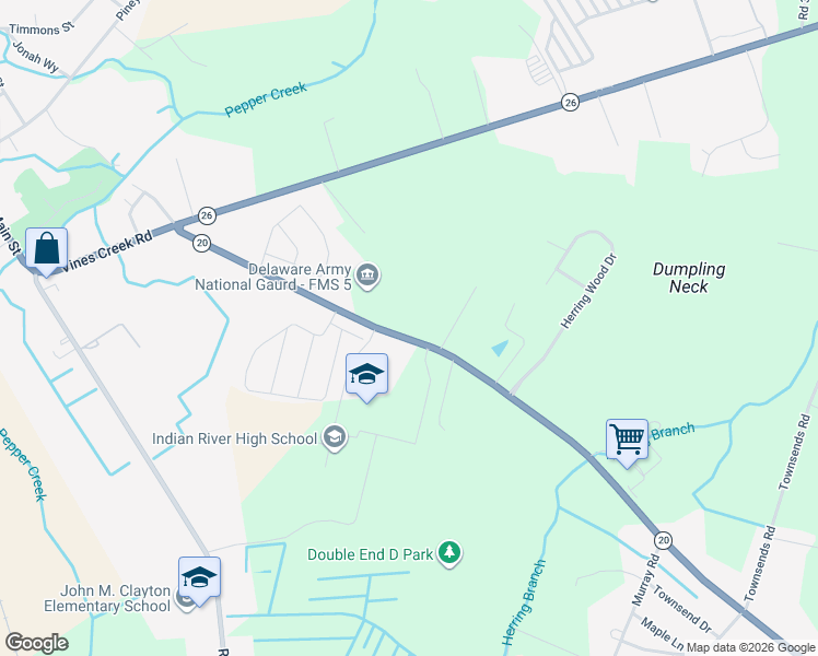 map of restaurants, bars, coffee shops, grocery stores, and more near 29803 Armory Road in Dagsboro