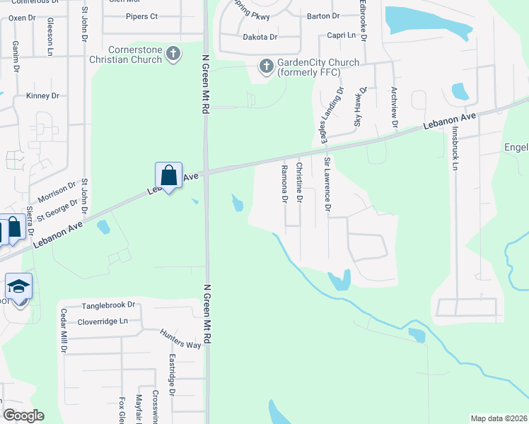 map of restaurants, bars, coffee shops, grocery stores, and more near 3506 Lebanon Avenue in Belleville