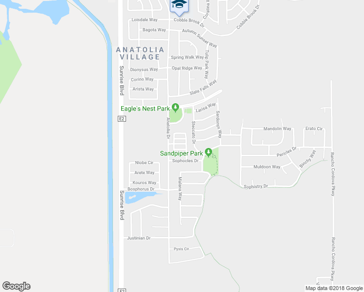 map of restaurants, bars, coffee shops, grocery stores, and more near 11832 Stoney Ridge Way in Rancho Cordova