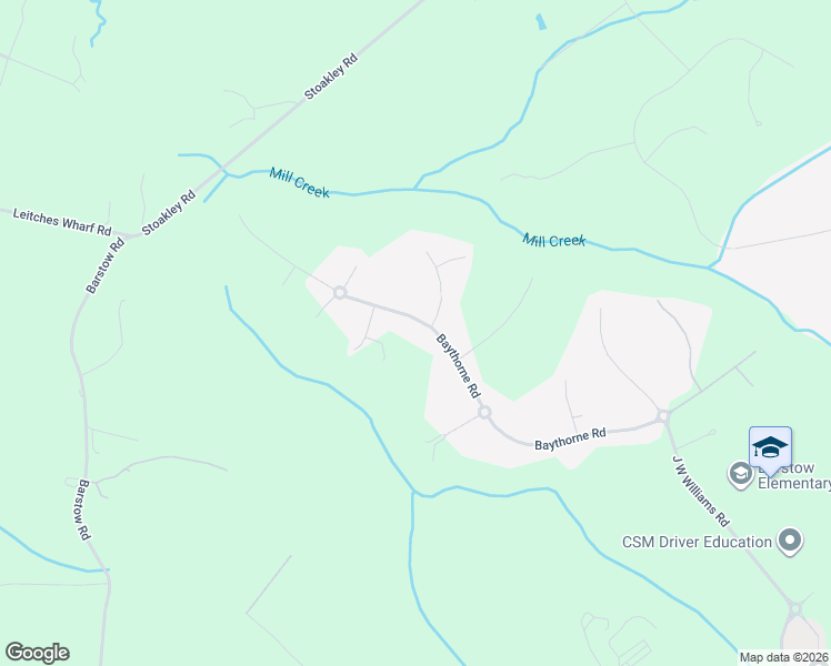 map of restaurants, bars, coffee shops, grocery stores, and more near 2058 Baythorne Road in Prince Frederick