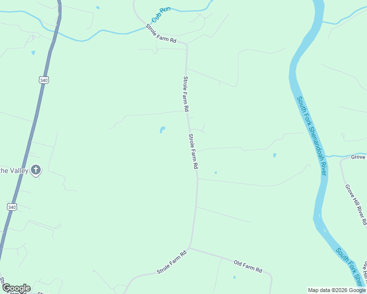 map of restaurants, bars, coffee shops, grocery stores, and more near 1554 Strole Farm Road in Shenandoah
