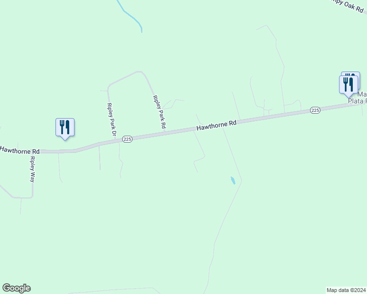 map of restaurants, bars, coffee shops, grocery stores, and more near 7225 Hawthorne Road in La Plata