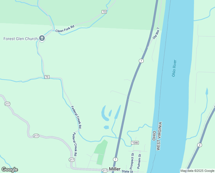 map of restaurants, bars, coffee shops, grocery stores, and more near 0 Ohio 7 in Proctorville