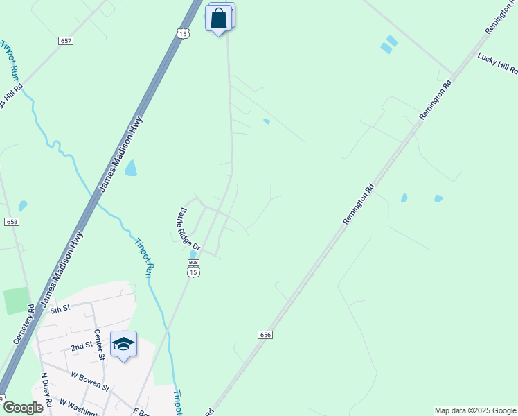 map of restaurants, bars, coffee shops, grocery stores, and more near 11714 Fort Lee Drive in Remington