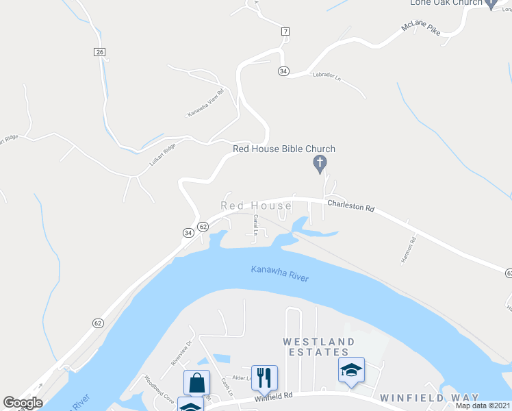 map of restaurants, bars, coffee shops, grocery stores, and more near in Eleanor