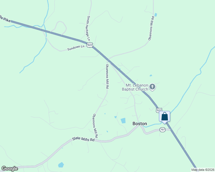 map of restaurants, bars, coffee shops, grocery stores, and more near 11359 Obannons Mill Road in Boston