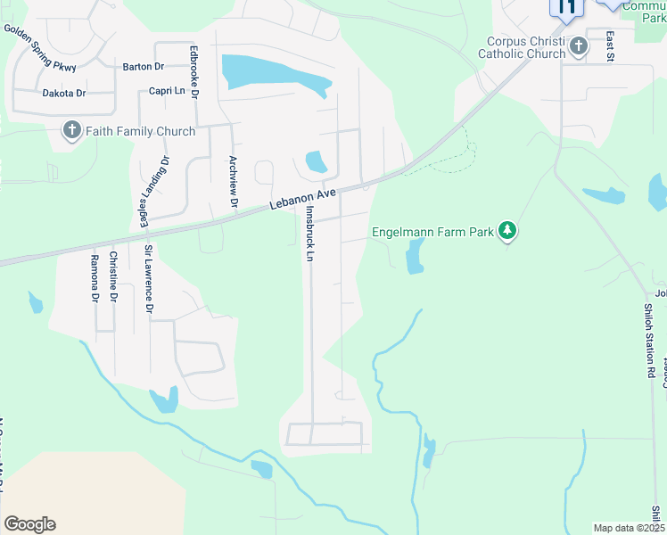 map of restaurants, bars, coffee shops, grocery stores, and more near 213 Linden Drive in Belleville