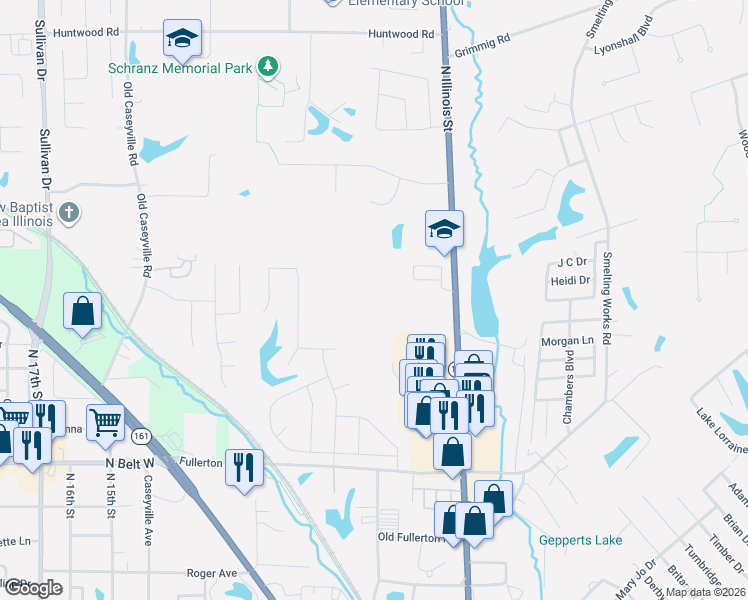 map of restaurants, bars, coffee shops, grocery stores, and more near 3089 North Illinois Street in Swansea