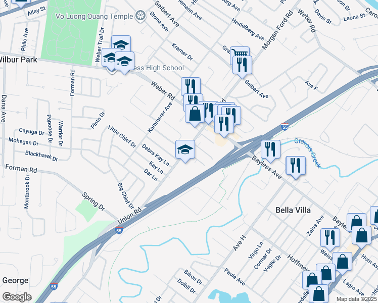 map of restaurants, bars, coffee shops, grocery stores, and more near 815 Union Road in St. Louis
