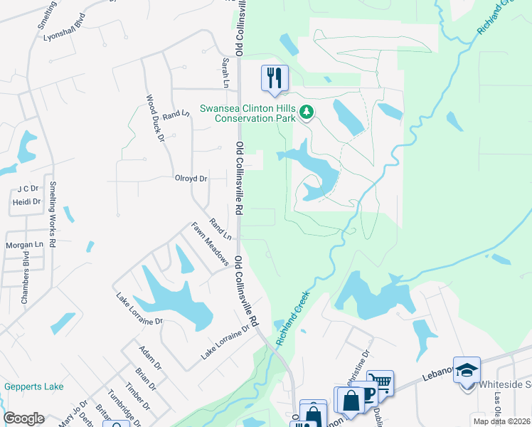 map of restaurants, bars, coffee shops, grocery stores, and more near 100 Clinton Hill Drive in Belleville