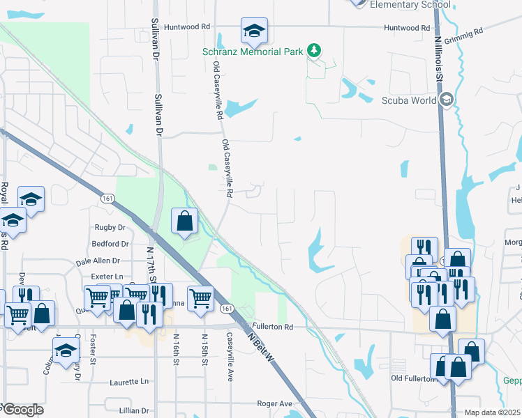 map of restaurants, bars, coffee shops, grocery stores, and more near 1459 Polo Run Drive in Swansea
