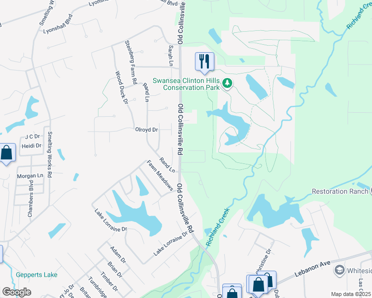 map of restaurants, bars, coffee shops, grocery stores, and more near 142 Clinton Hill Drive in Belleville