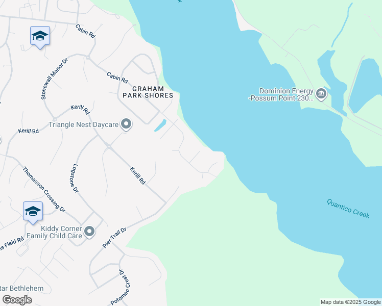 map of restaurants, bars, coffee shops, grocery stores, and more near 3146 Lookout Point Court in Triangle