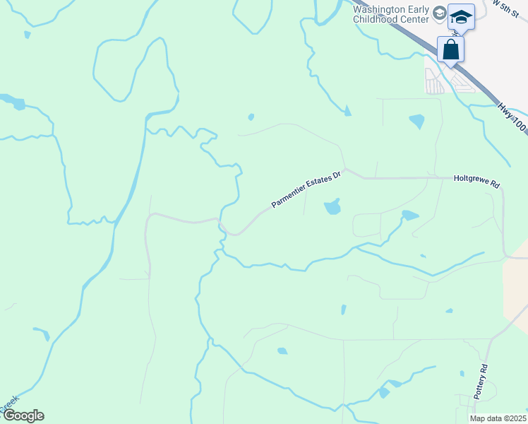 map of restaurants, bars, coffee shops, grocery stores, and more near 602 Parmentier Estates Drive in Washington