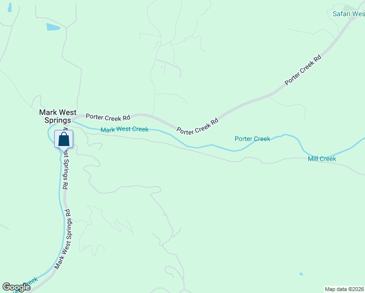 map of restaurants, bars, coffee shops, grocery stores, and more near 2858 Porter Creek Road in Santa Rosa