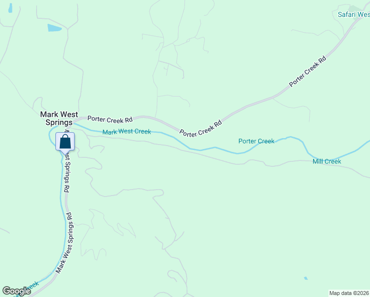 map of restaurants, bars, coffee shops, grocery stores, and more near 2858 Porter Creek Road in Santa Rosa