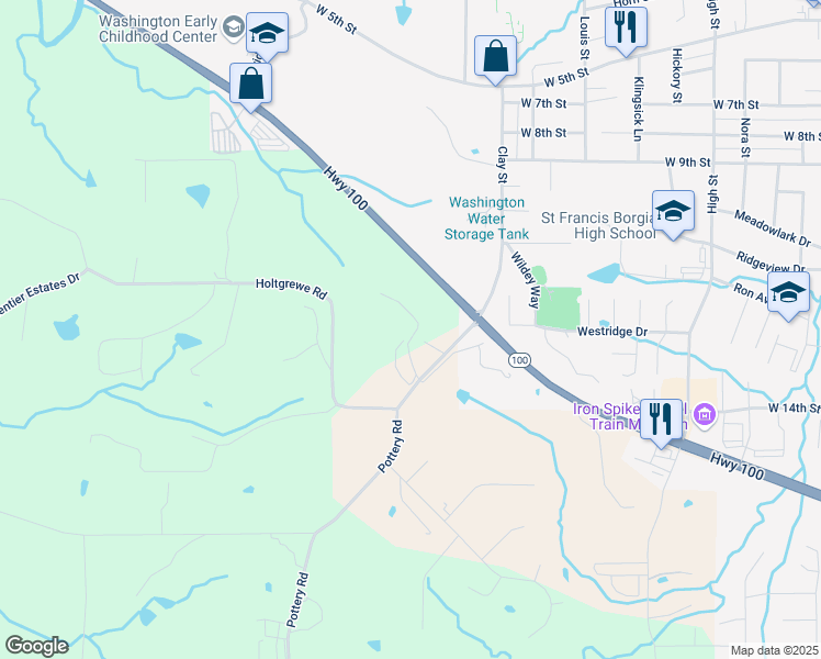 map of restaurants, bars, coffee shops, grocery stores, and more near 700 Pleasant Drive in Washington