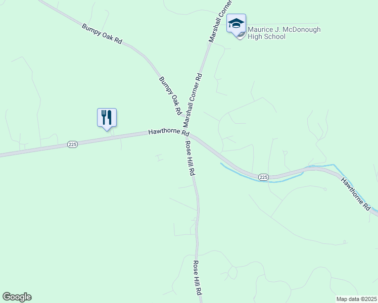map of restaurants, bars, coffee shops, grocery stores, and more near 6015 Rose Hill Road in La Plata