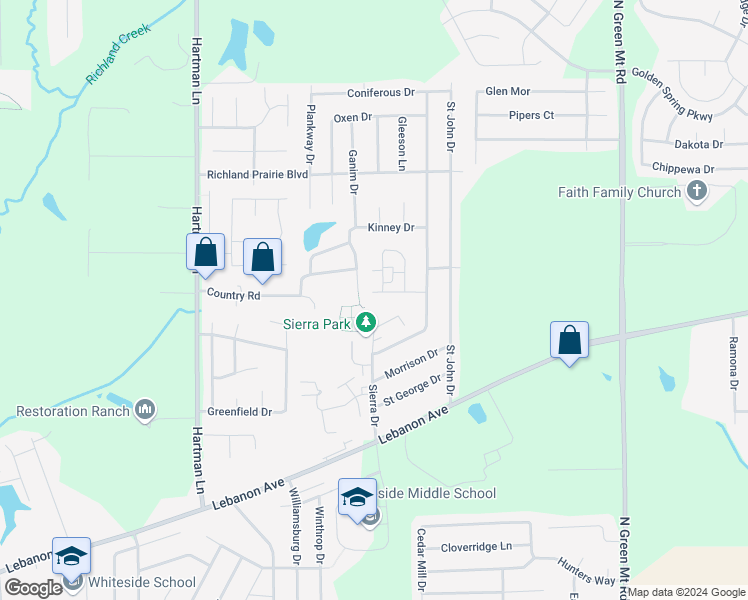map of restaurants, bars, coffee shops, grocery stores, and more near 300 Ganim Drive in Belleville