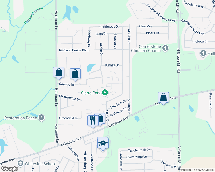 map of restaurants, bars, coffee shops, grocery stores, and more near 300 Ganim Drive in Belleville