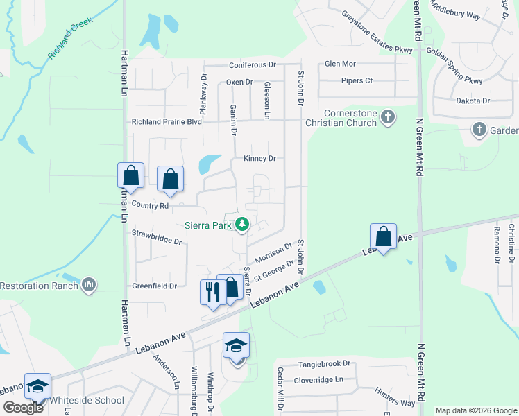 map of restaurants, bars, coffee shops, grocery stores, and more near 14 Sarpy Road in Belleville