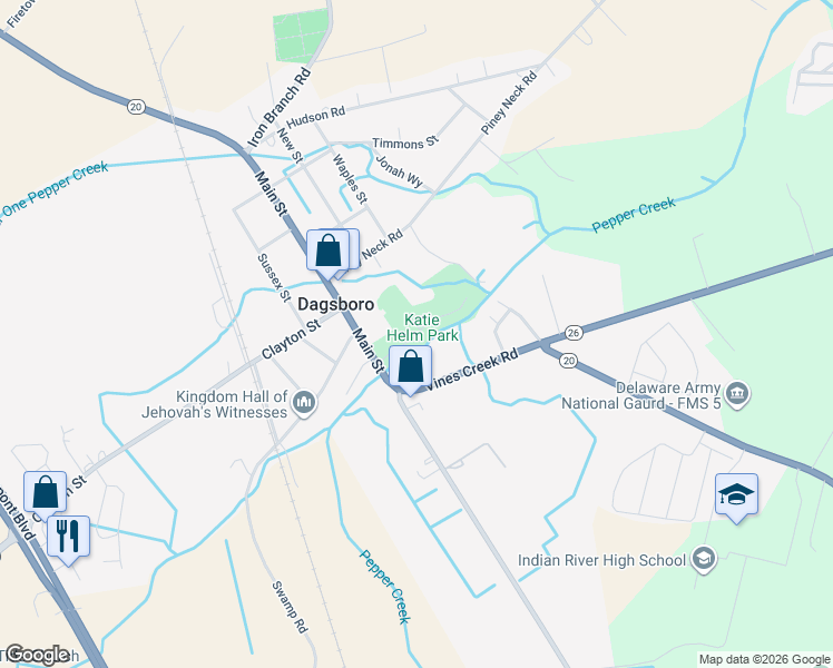 29206 Shady Creek Lane, Dagsboro DE Walk Score