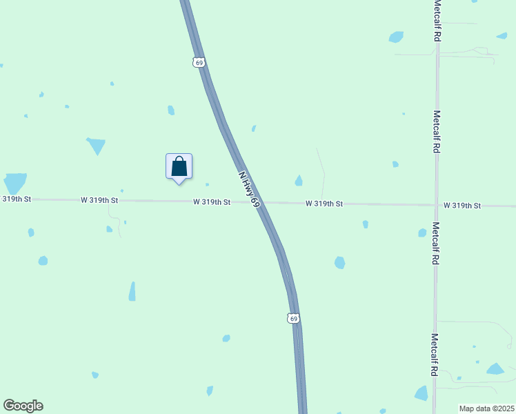 map of restaurants, bars, coffee shops, grocery stores, and more near U.S. 69 in Louisburg