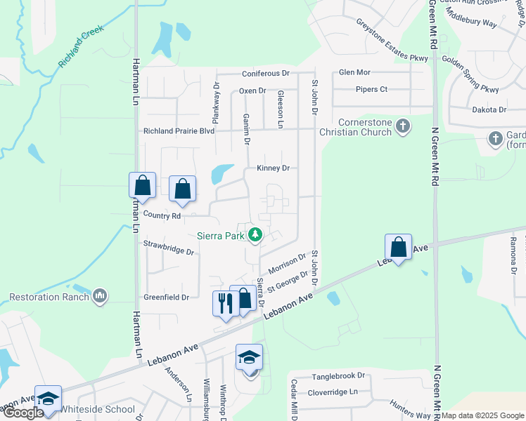 map of restaurants, bars, coffee shops, grocery stores, and more near 25 Sarpy Road in Belleville