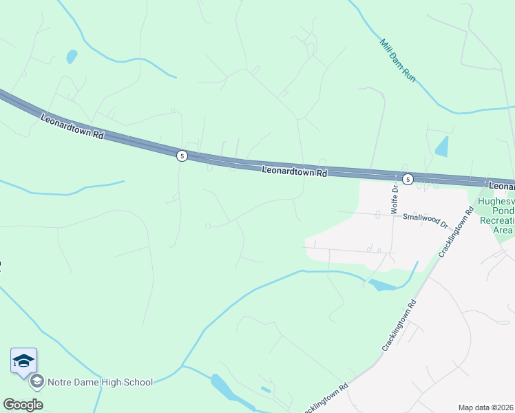 map of restaurants, bars, coffee shops, grocery stores, and more near Flowing Creek Court in Charles County