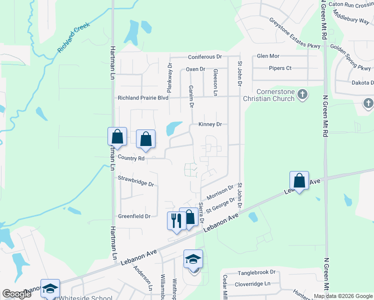 map of restaurants, bars, coffee shops, grocery stores, and more near 150 Shiloh Ridge Drive in Belleville