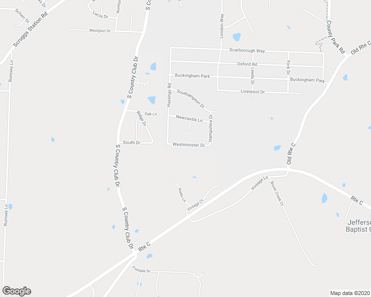 map of restaurants, bars, coffee shops, grocery stores, and more near 4039 Westminister Drive in Jefferson City