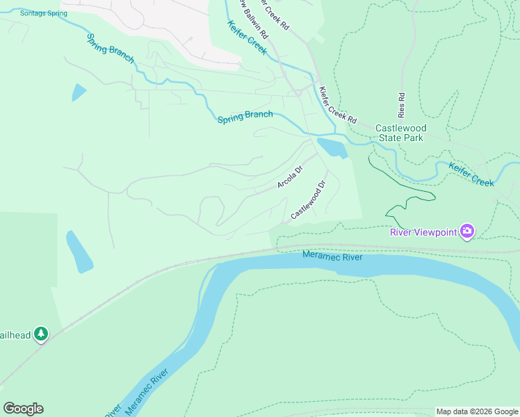map of restaurants, bars, coffee shops, grocery stores, and more near 634 Arcola Drive in Ballwin