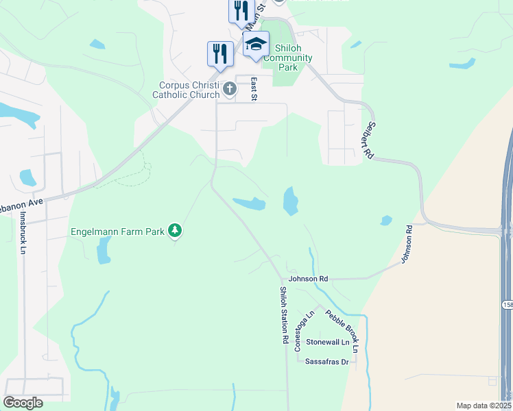 map of restaurants, bars, coffee shops, grocery stores, and more near 137-145 Fern Glen Preserve in Shiloh