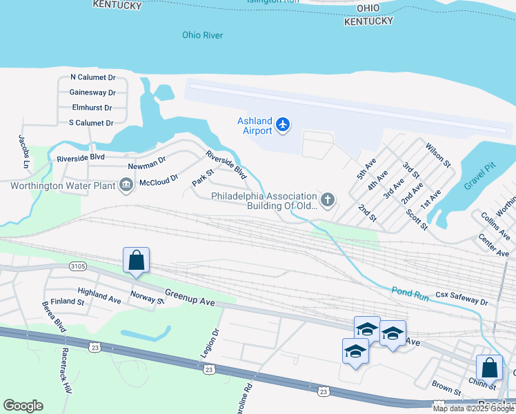 map of restaurants, bars, coffee shops, grocery stores, and more near 866 Cheryl Ann Ct in Worthington
