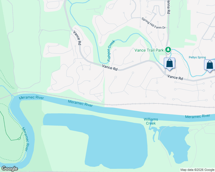 map of restaurants, bars, coffee shops, grocery stores, and more near 341 Emmanuel Court in Valley Park