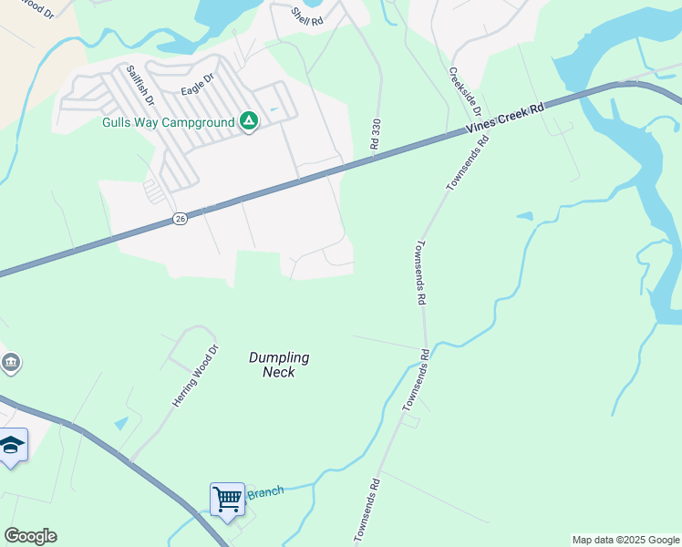 map of restaurants, bars, coffee shops, grocery stores, and more near 31922 Chelsea Court in Dagsboro