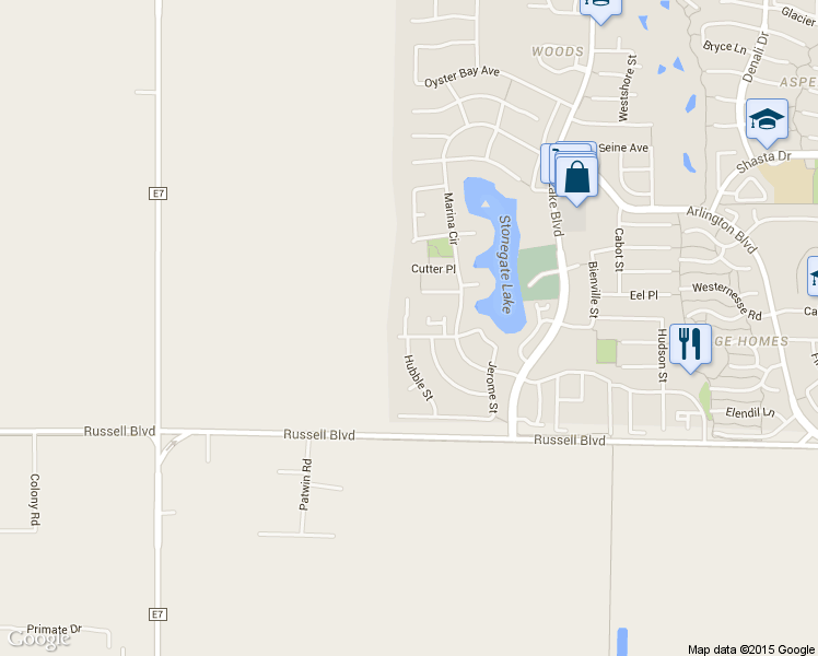 map of restaurants, bars, coffee shops, grocery stores, and more near 3411 Bermuda Avenue in Davis