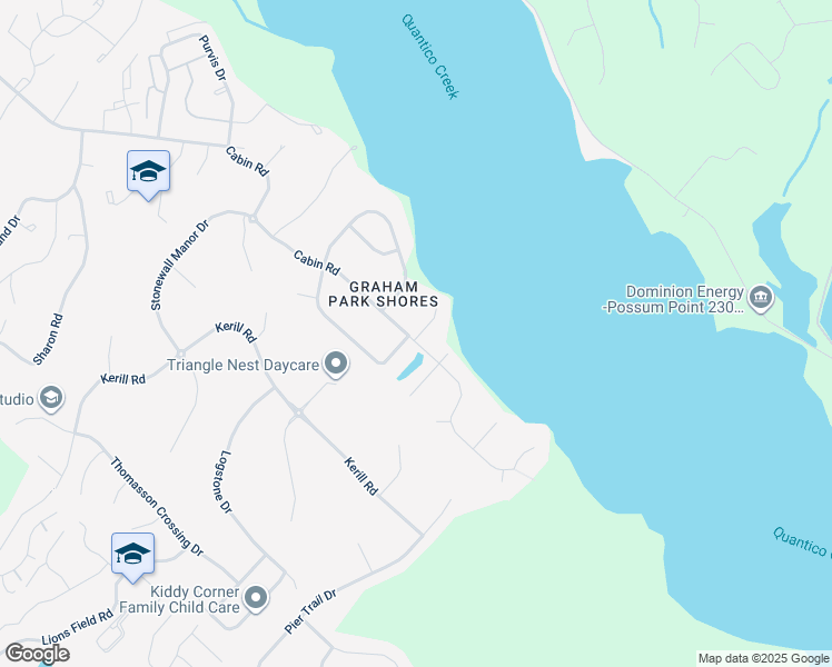 map of restaurants, bars, coffee shops, grocery stores, and more near 18498 Running Pine Court in Triangle