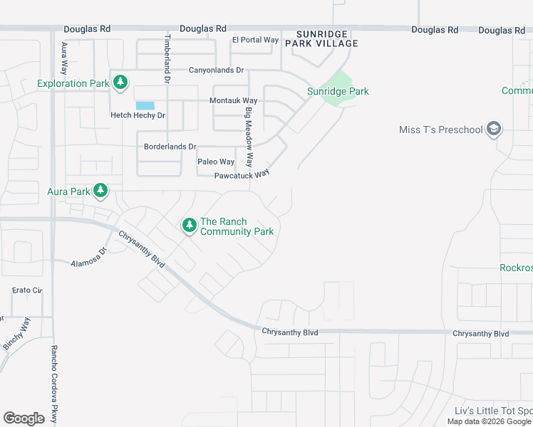 map of restaurants, bars, coffee shops, grocery stores, and more near 12360 Pawcatuck Way in Rancho Cordova