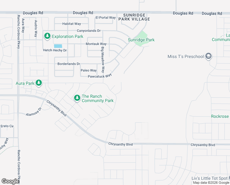 map of restaurants, bars, coffee shops, grocery stores, and more near 12364 Pawcatuck Way in Rancho Cordova