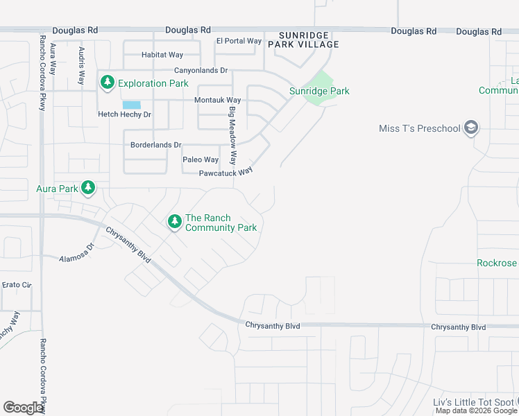 map of restaurants, bars, coffee shops, grocery stores, and more near 12364 Pawcatuck Way in Rancho Cordova