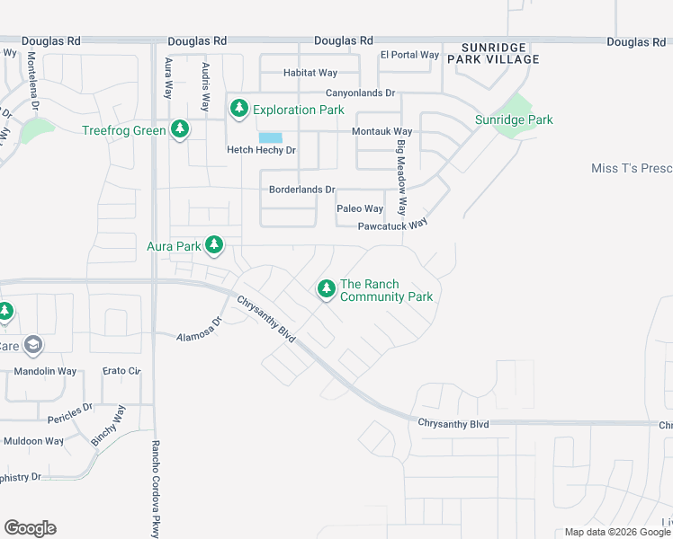 map of restaurants, bars, coffee shops, grocery stores, and more near 4195 Crested Butte Way in Rancho Cordova