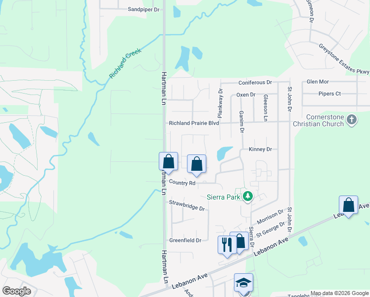 map of restaurants, bars, coffee shops, grocery stores, and more near 349 Radcliff Road in Belleville