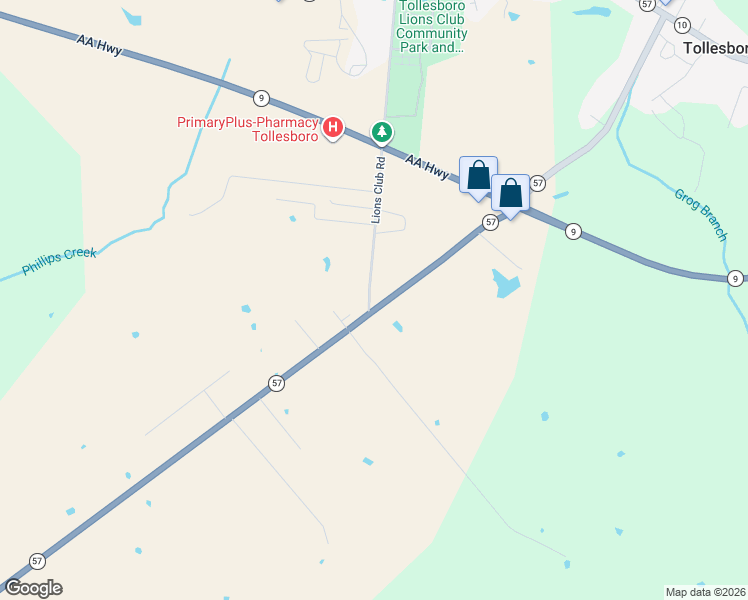 map of restaurants, bars, coffee shops, grocery stores, and more near 12200 Kentucky 57 in Tollesboro