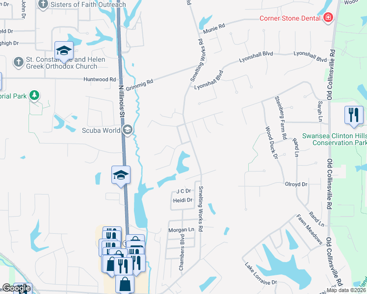 map of restaurants, bars, coffee shops, grocery stores, and more near 5 Barrett Drive in Swansea
