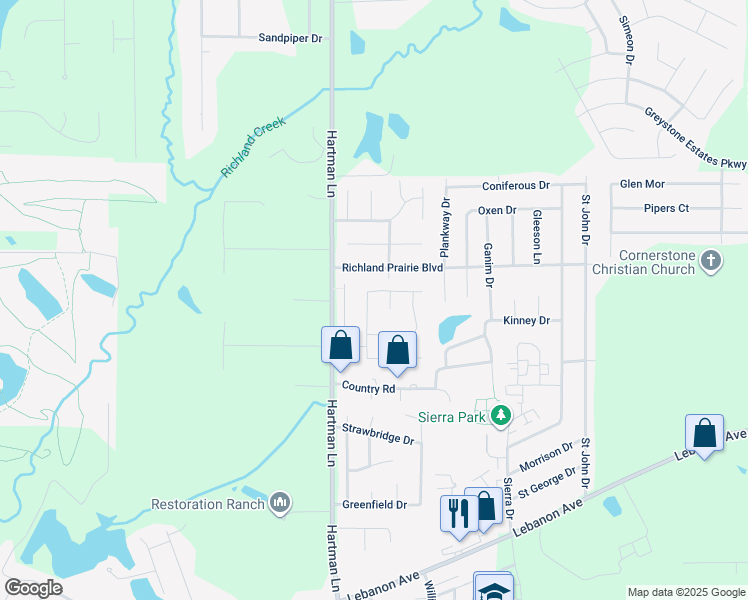 map of restaurants, bars, coffee shops, grocery stores, and more near 349 Radcliff Road in Belleville