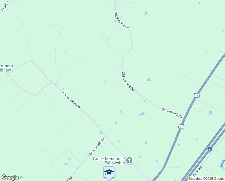 map of restaurants, bars, coffee shops, grocery stores, and more near 559 Old Sawmill Road in Harrisonburg