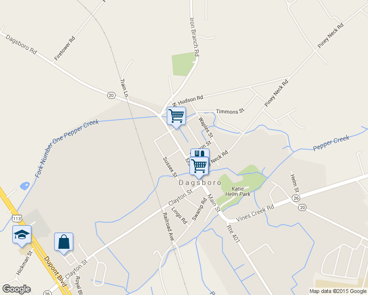map of restaurants, bars, coffee shops, grocery stores, and more near 900 Main Street in Dagsboro