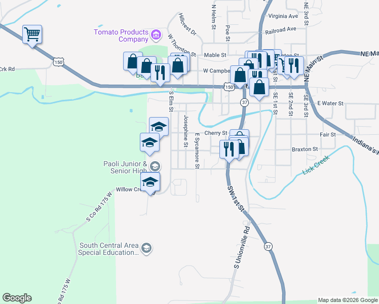 map of restaurants, bars, coffee shops, grocery stores, and more near 409 Josephine Street in Paoli