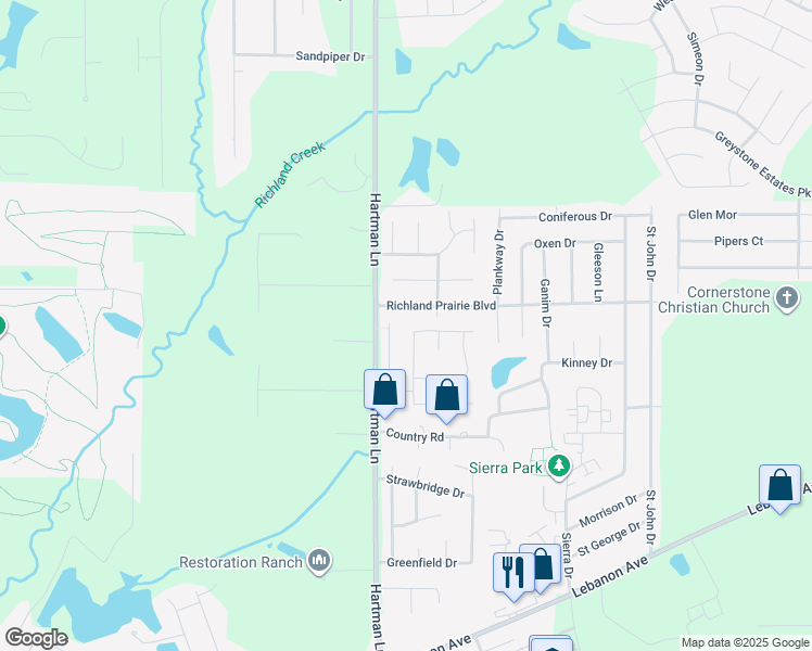 map of restaurants, bars, coffee shops, grocery stores, and more near 349 Radcliff Road in Belleville